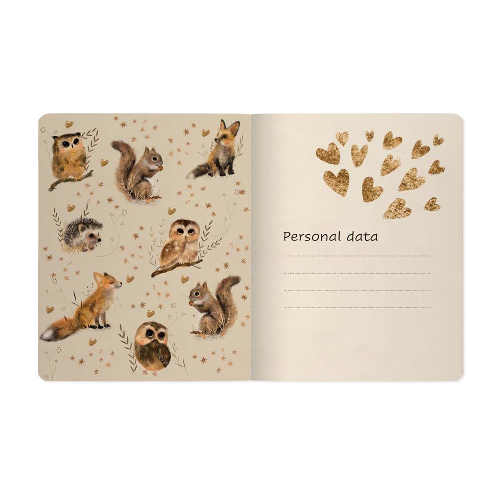 Тетрадь 48л. кл. "love me. funny animals" (bruno visconti) б/б,софт тач,фольга,дв.обл.,асс-т