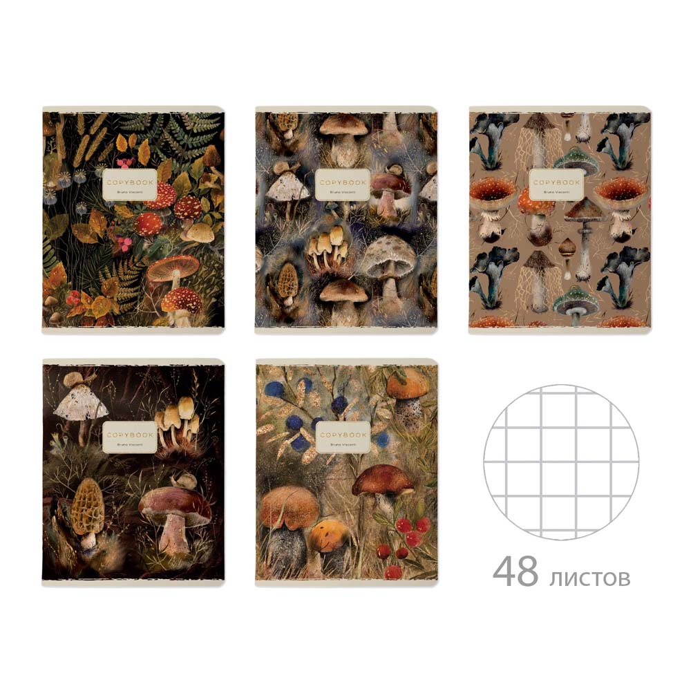 Тетрадь 48л. кл. "flora.forest fairy tale" (bruno visconti) б/б,софт тач,фольга,дв.обл.,асс-т