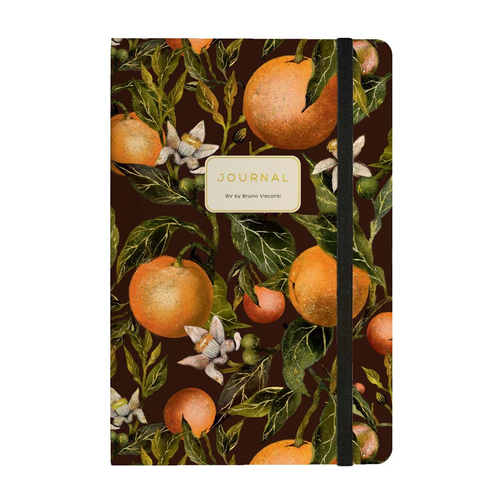 Книжка записная а5 тв.обл. 100л. лин. "megapolis journal.flora.paradise.oranges" (bruno visconti) резинка,асс-т