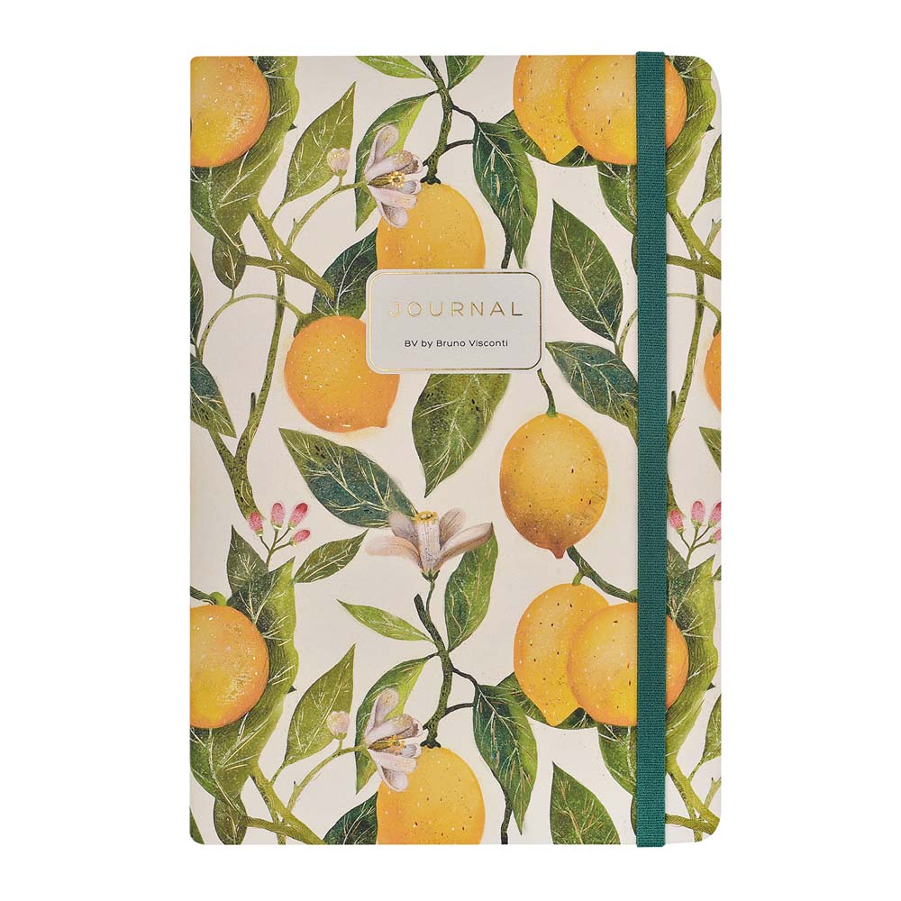 Книжка записная а5 тв.обл. 100л. лин. "megapolis journal.flora.paradise.lemons" (bruno visconti) резинка,асс-т