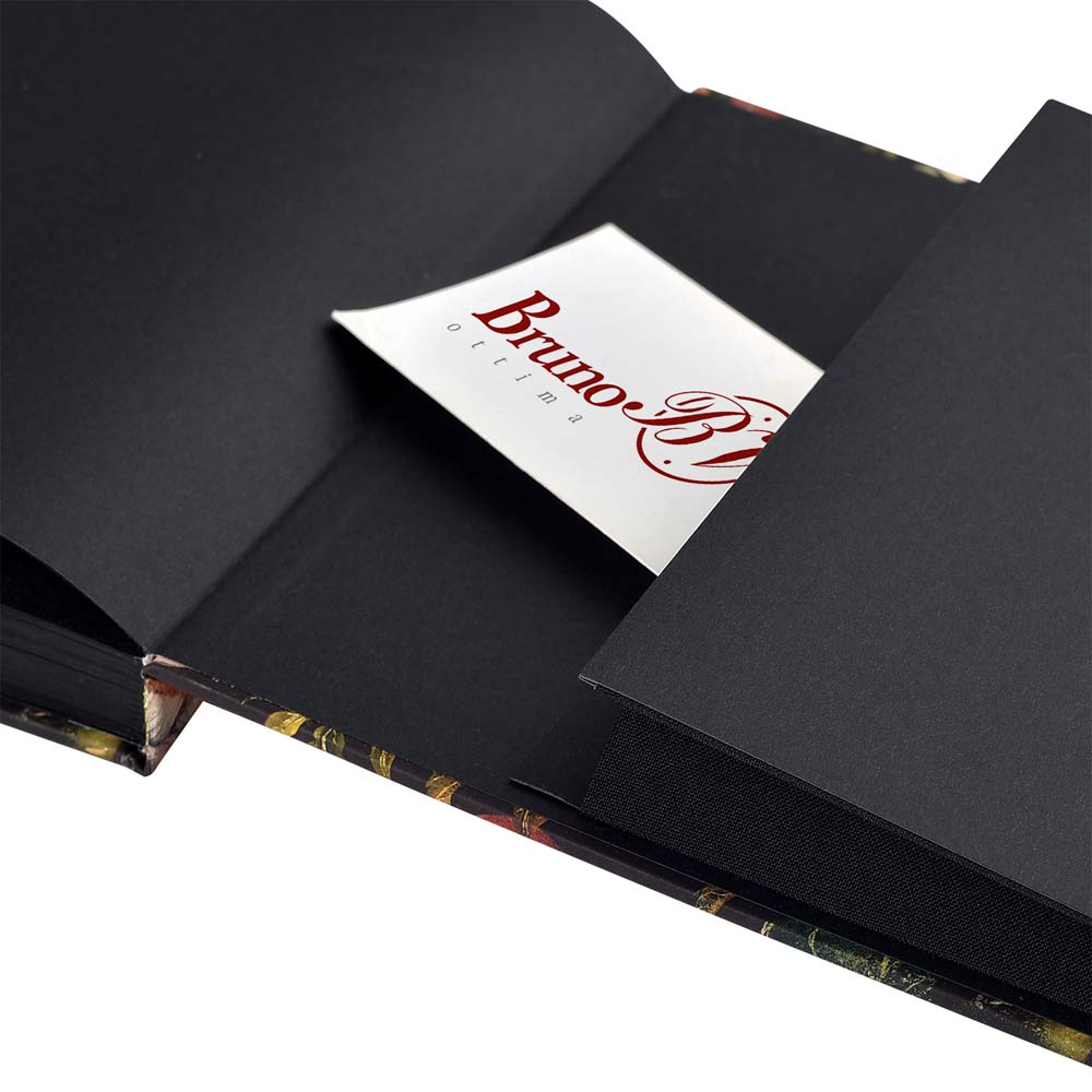 Скетчбук 213х146мм 100л. "flora. paradise. oranges" чёрный (bruno visconti) резинка