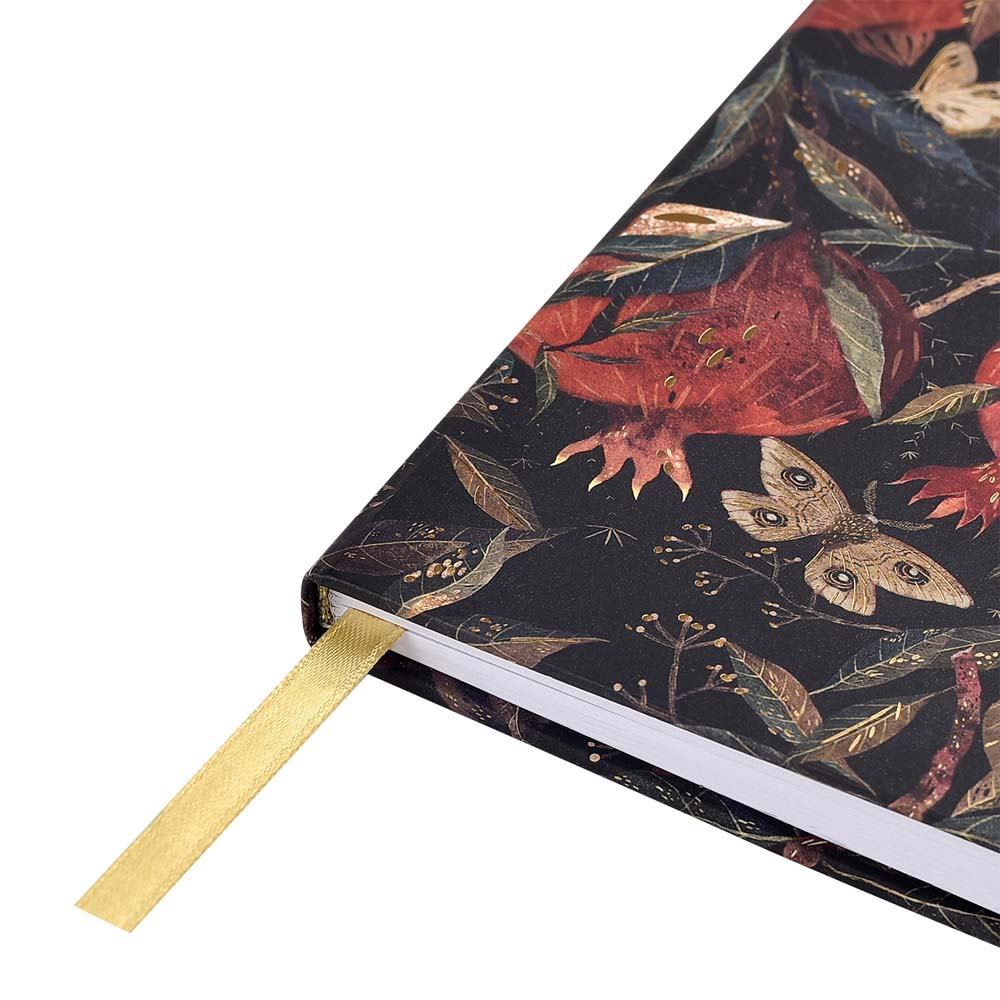 Скетчбук 213х146мм 80л. "flora. гранат" белый (bruno visconti) резинка