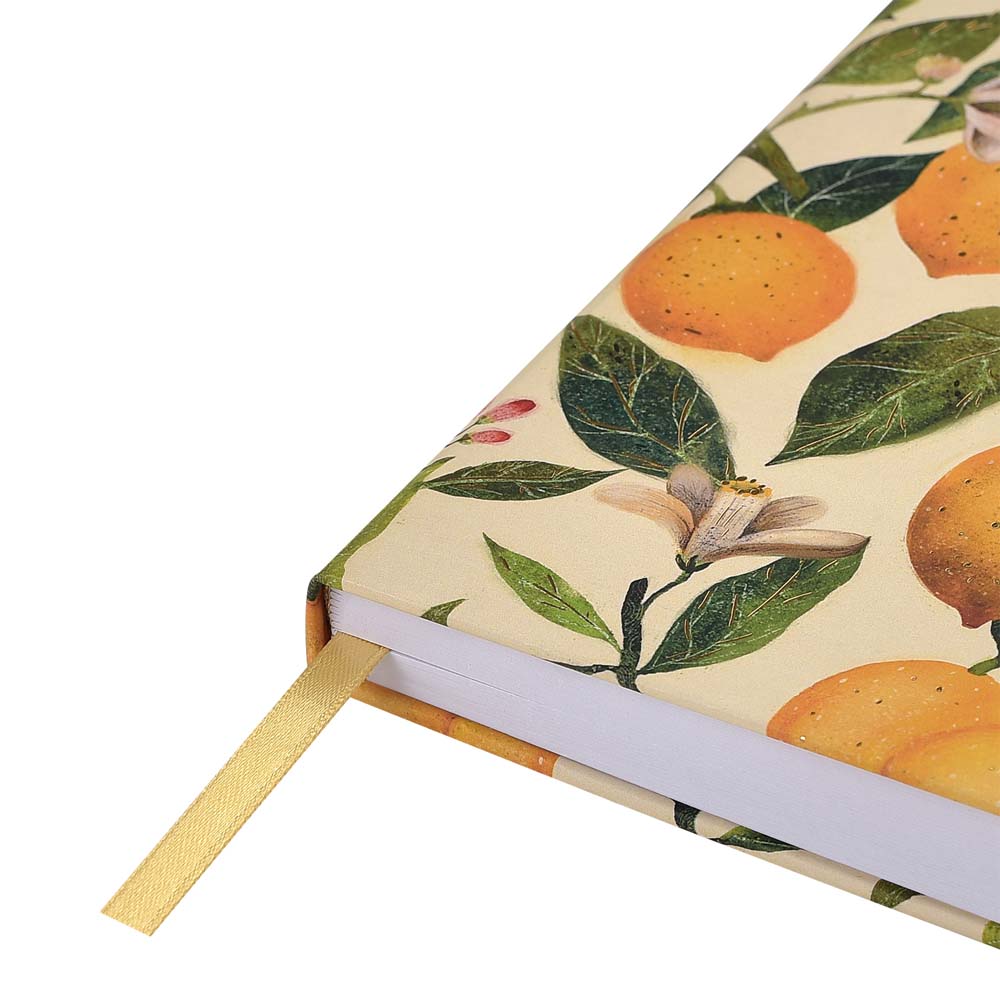 Скетчбук 213х146мм 96л. "flora. paradise. lemons" белый (bruno visconti) резинка