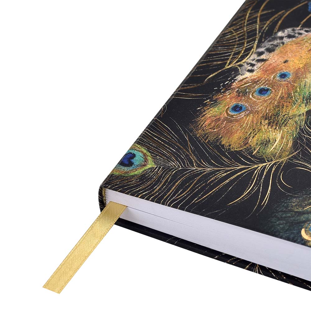 Скетчбук 213х146мм 96л. "fauna. павлины" белый (bruno visconti) резинка