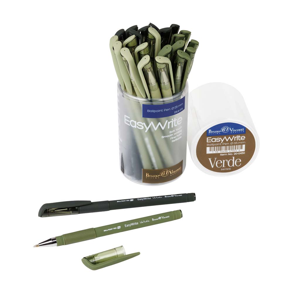 Ручка шар. bruno visconti "easywrite. verde" синяя 0,5мм асс-т