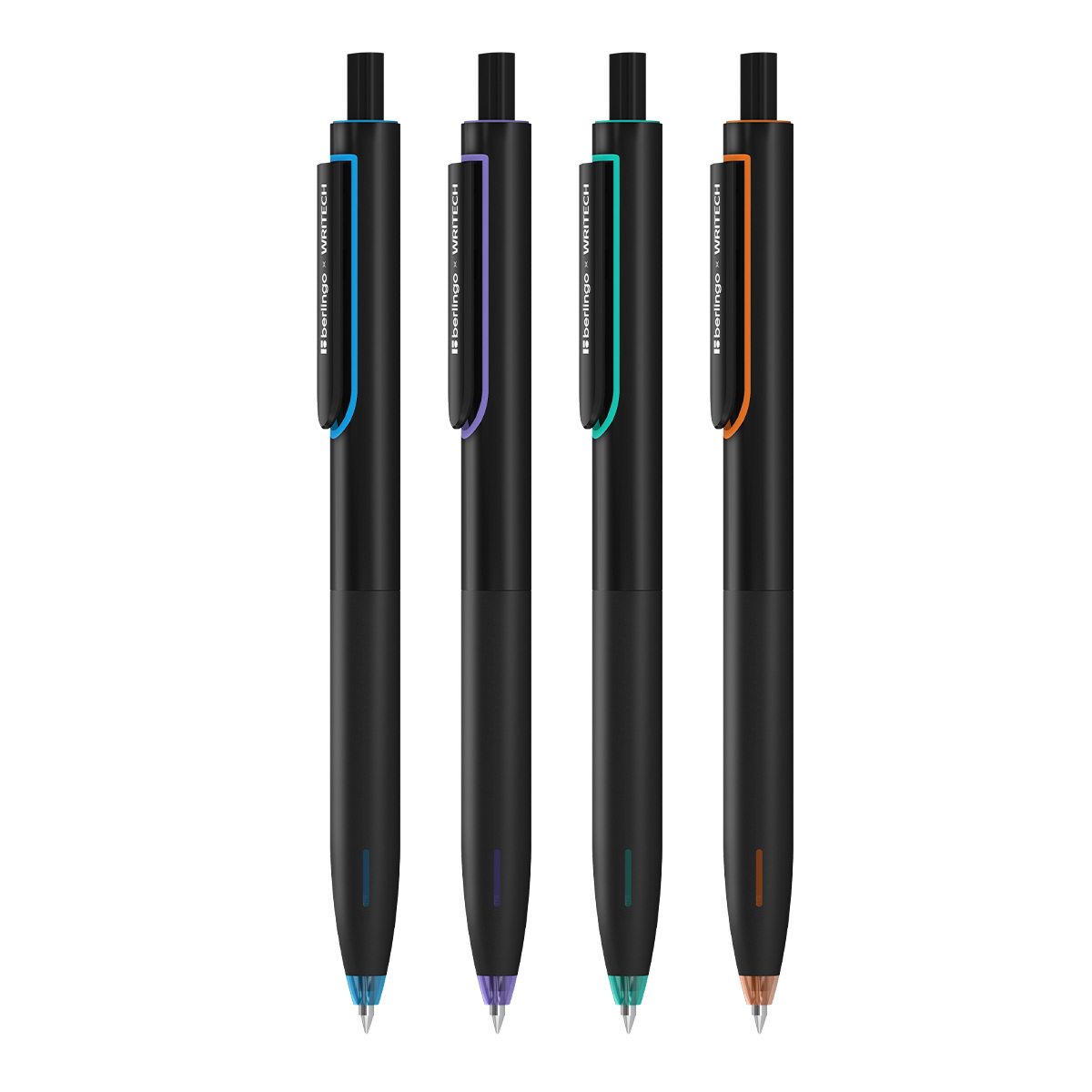 Ручка шар. авт. berlingo "writech. x100" синяя 0,7мм масл.основа,асс-т