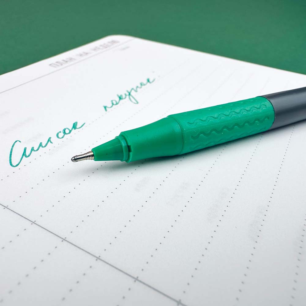 Ручка шар. bruno visconti "gripwrite. grey" зелёная 0,7мм разовая