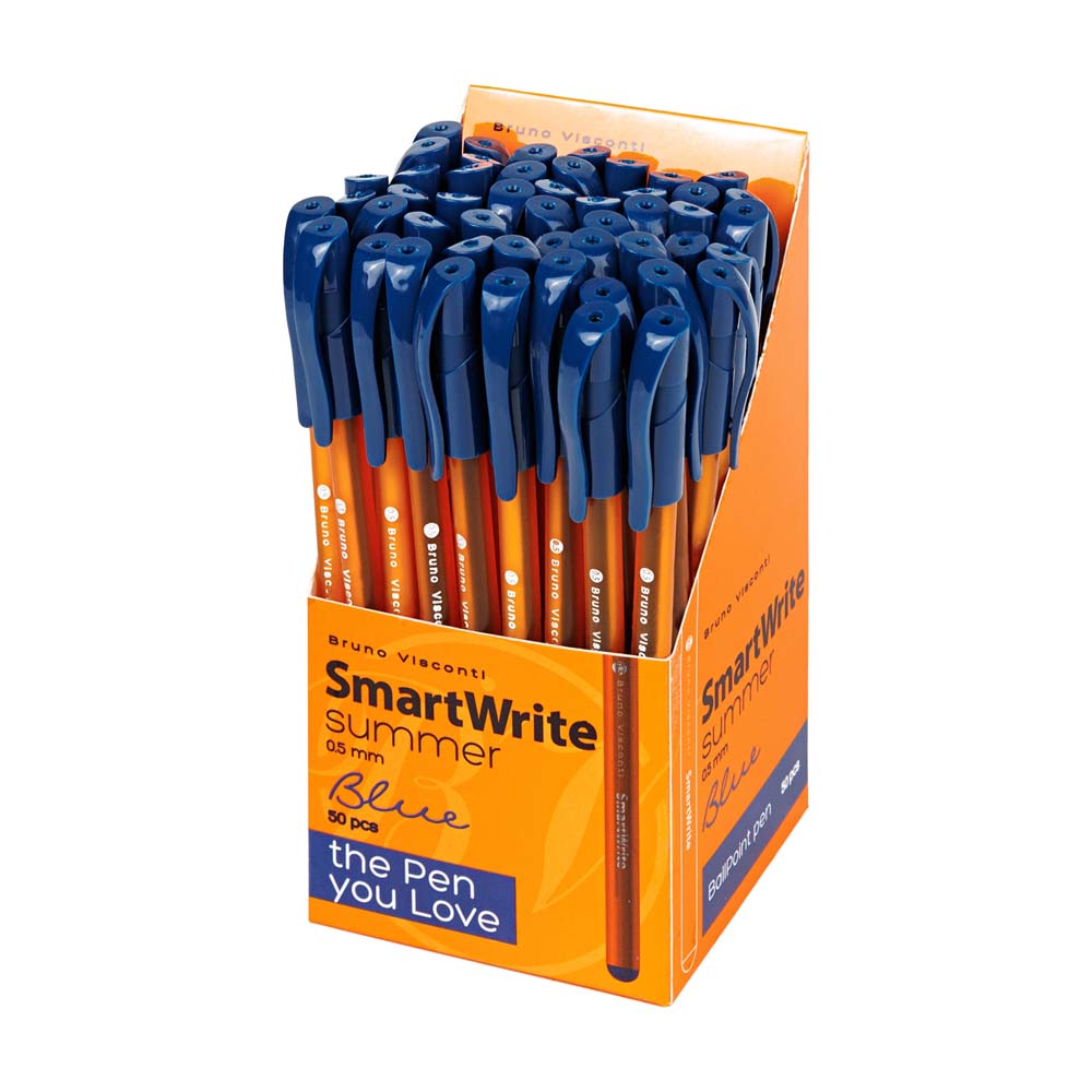 Ручка шар. bruno visconti "smartwrite. summer" синяя 0,5мм разовая