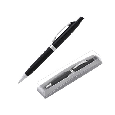 Ручка шар.авт.подар. flair "success" синяя 0,7мм корп.чёрный/хром