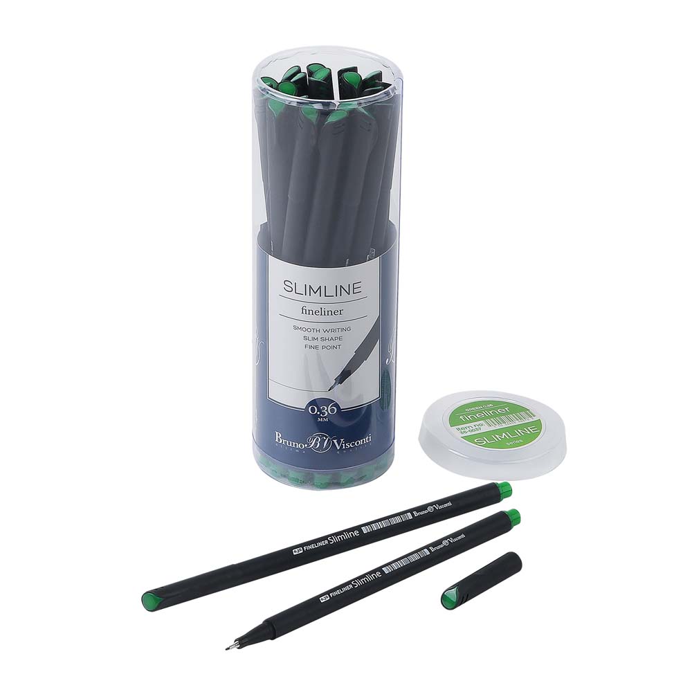 Линер bruno visconti "slimline" 0,36мм зелёный разовый