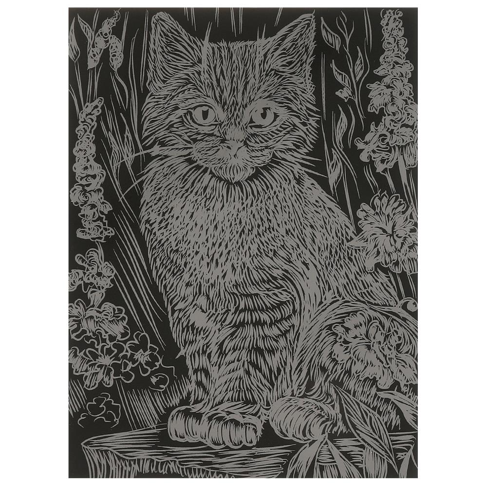 Набор д/творч. скретчинг "лев" 18х24см (мульти арт)