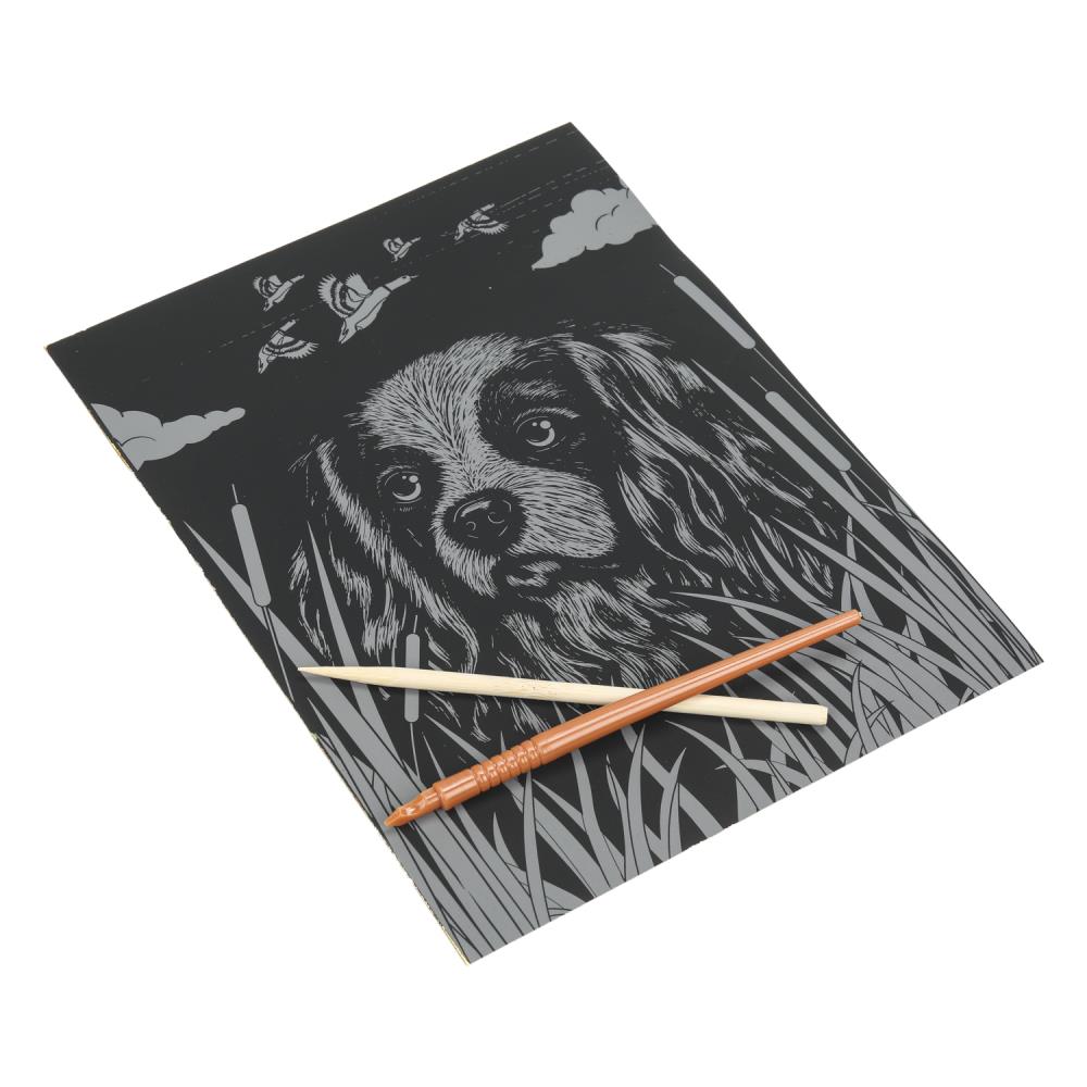 Набор д/творч. гравюра золото "королевский спаниель" 18х24см (мульти арт)