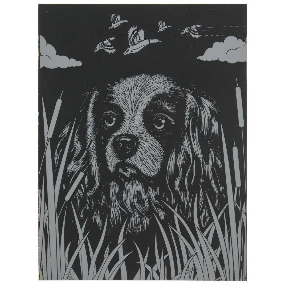 Набор д/творч. гравюра золото "королевский спаниель" 18х24см (мульти арт)