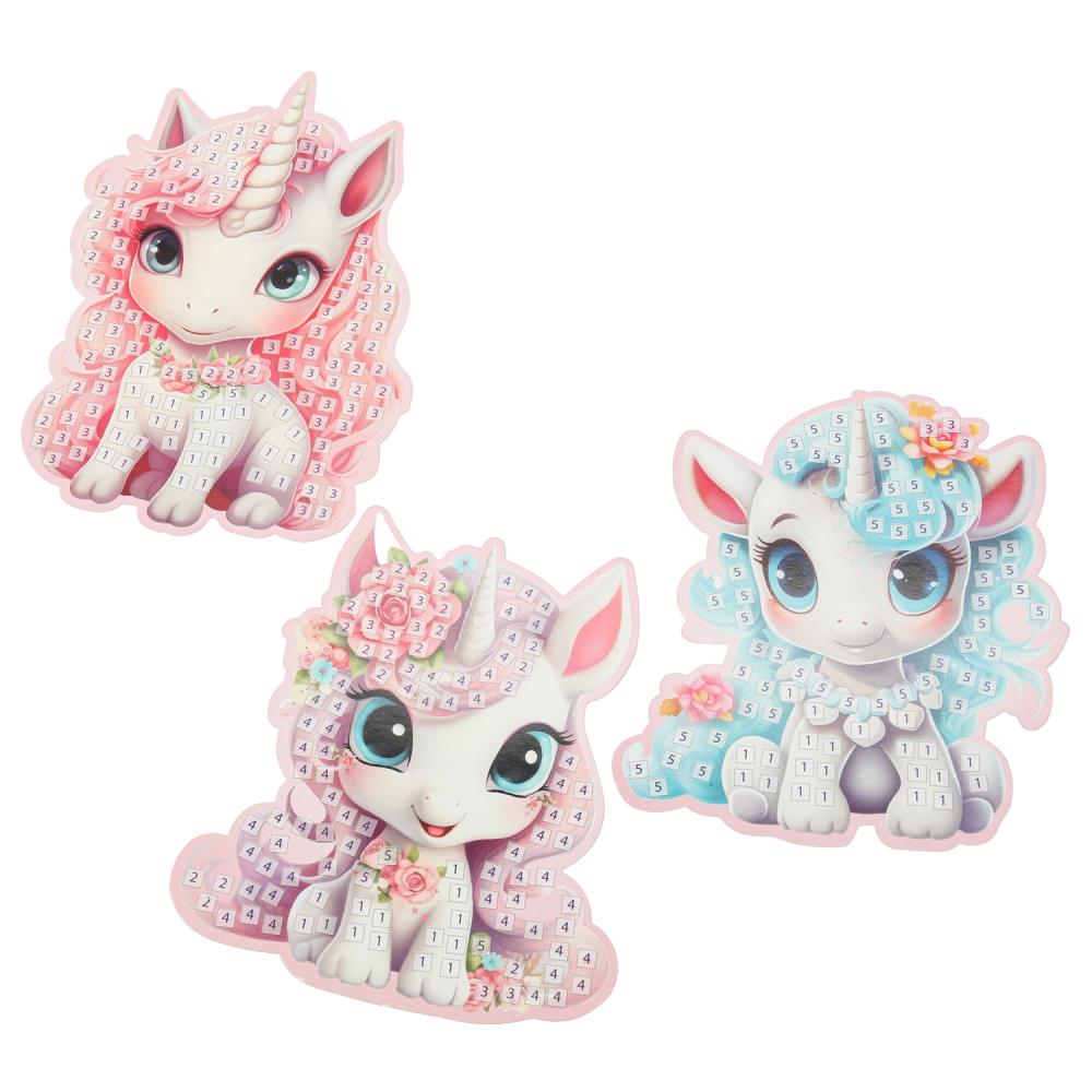 Набор д/творч. мягкий пластик аппликация "единороги" (мульти арт) 15х21см