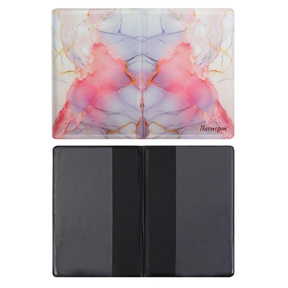 Обложка д/паспорта пвх fiorenzo "marble pastel"