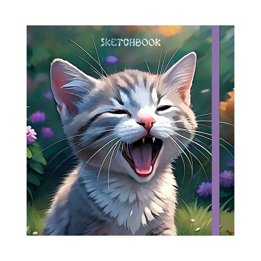 Скетчбук 200х200мм 80л. тв.обл. "доброе утро!" (listoff) 100г/м2,резинка