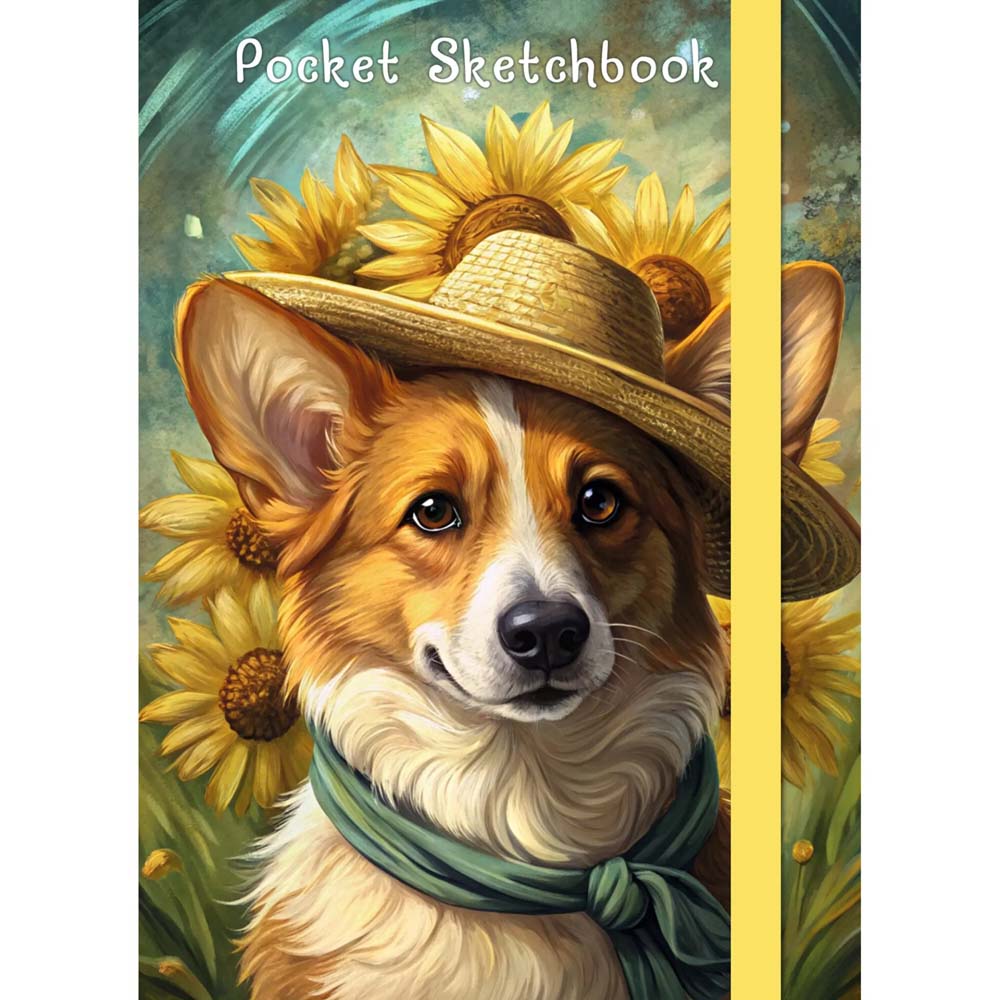 Скетчбук а6 48л. тв.обл. "винсент ван дог" (listoff) 100г/м2,резинка