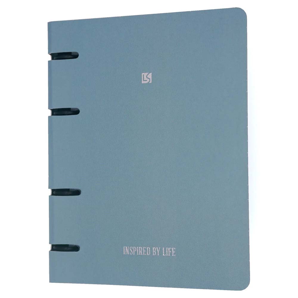 Тетрадь на кольцах 120л. кл. тв.обл. "floreale. smoky sky" (listoff) глянц.лам.,тиснен.фольгой