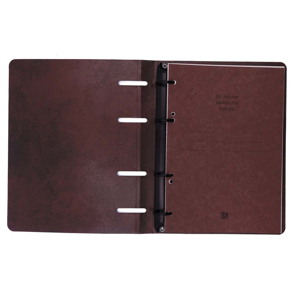 Тетрадь на кольцах 120л. кл. тв.обл. "premium. black" (listoff) глянц.лам.,тиснен.фольгой