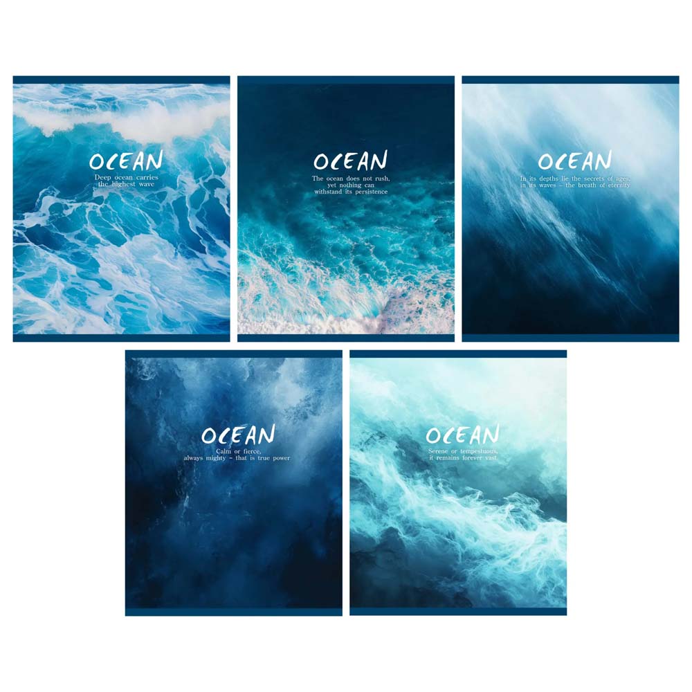 Тетрадь 48л. кл. "ocean" (listoff) б/б,мат.лам.,выб.лак,асс-т