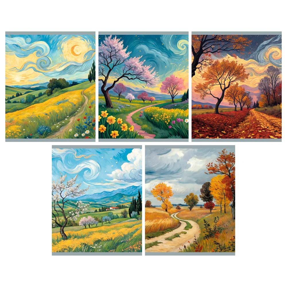 Тетрадь 48л. кл. "с любовью, винсент" (listoff) б/б,текстурн.лам.,асс-т