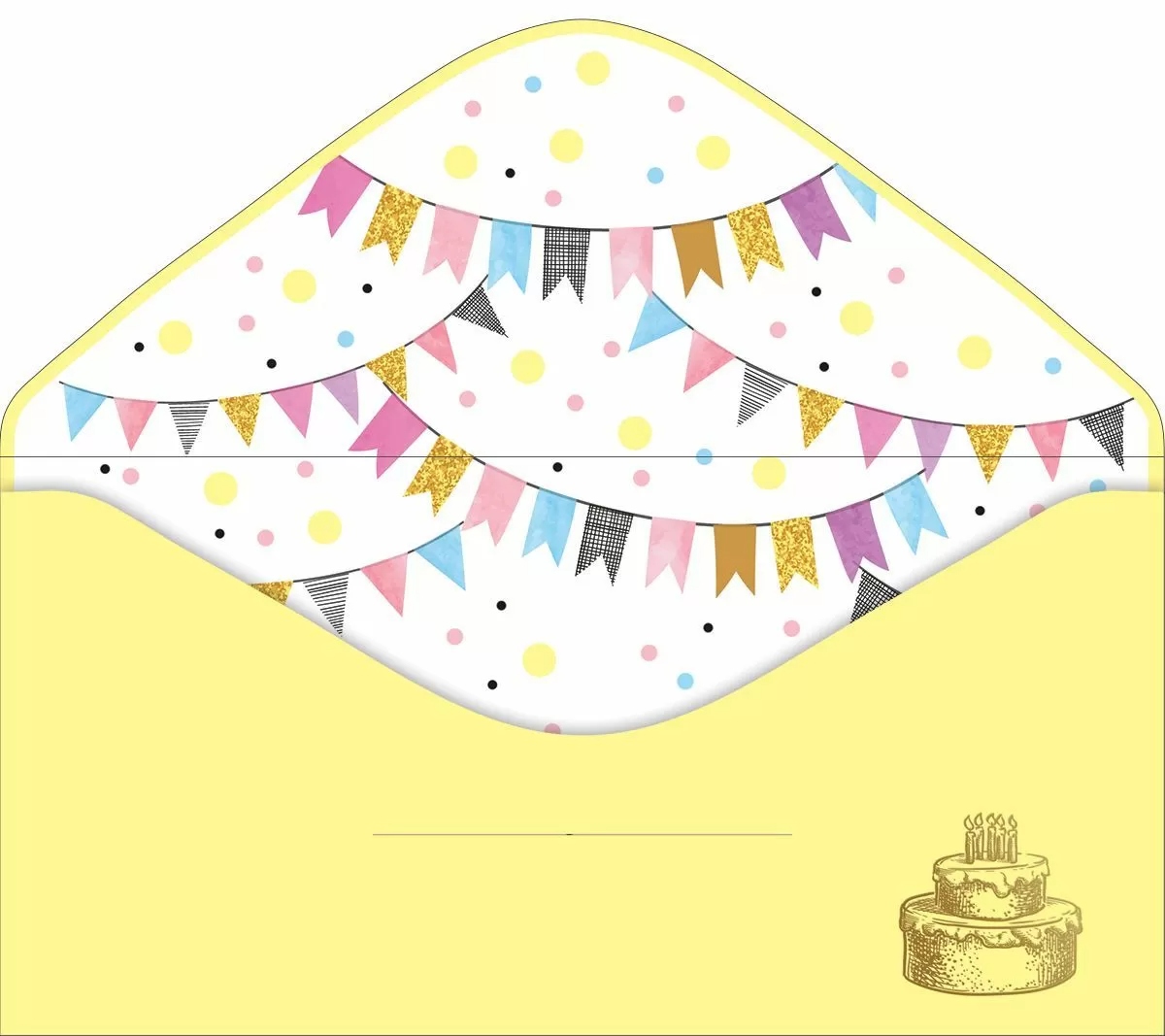 Конверт для денег "с днём рождения!" торт софт тач фольга