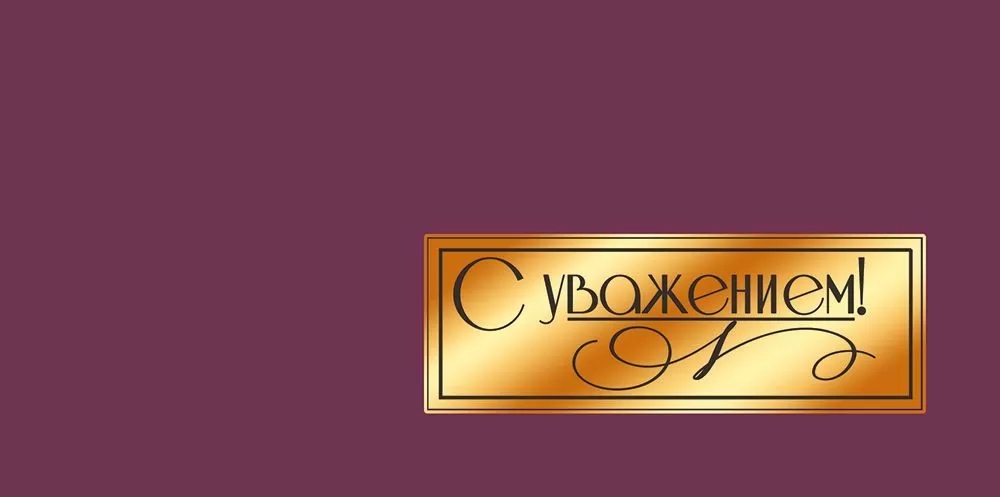 Конверт для денег "с уважением!" софт тач фольга