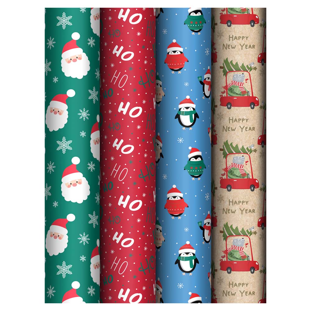 Бумага упаковочная глянцевая 70х100см "marry christmas" асс-т