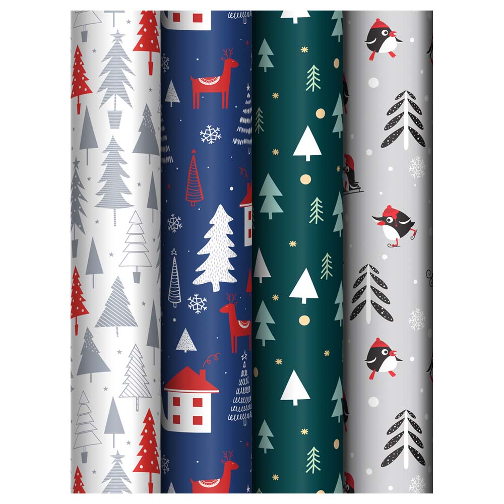 Бумага упаковочная глянцевая 70х100см "new year" асс-т