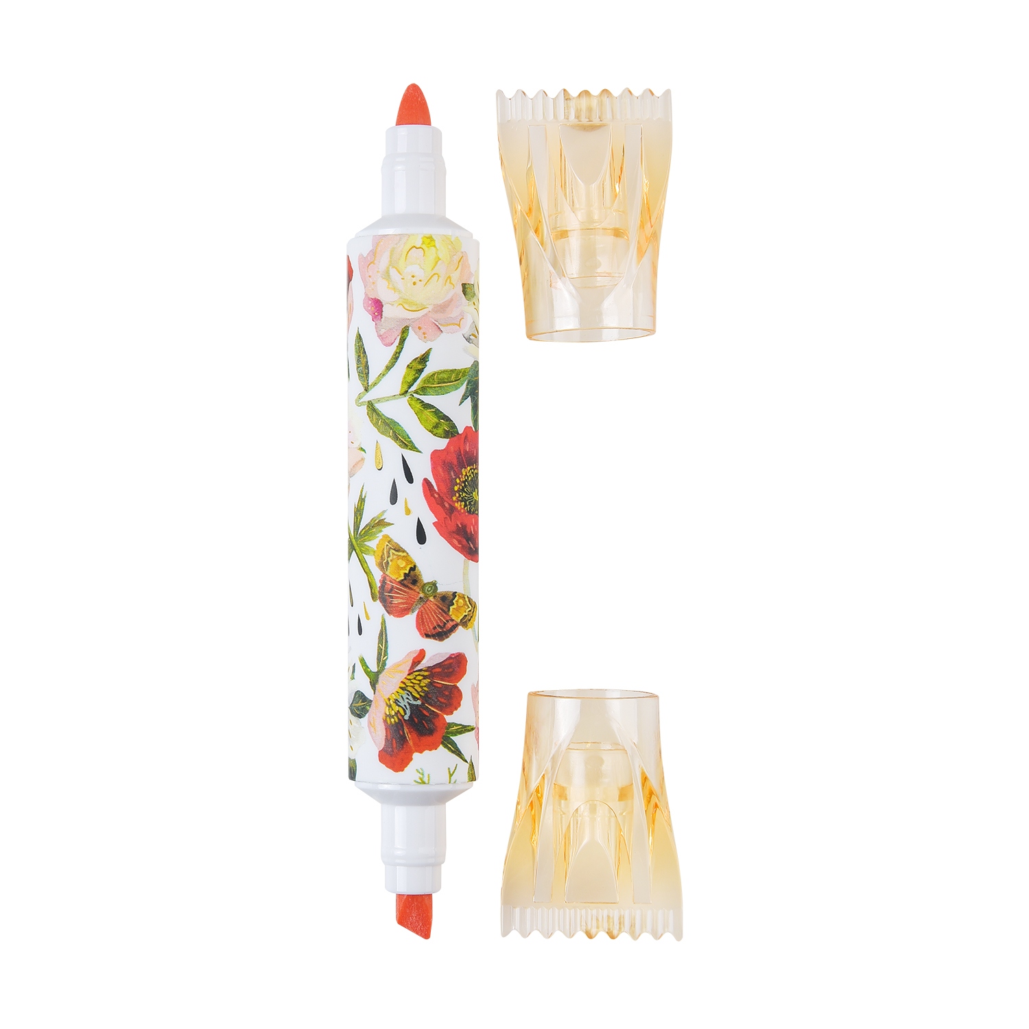 Маркер текстовый bruno visconti "flora. пионы" персиковый конус/резец 1,0-5,0мм ароматизир.