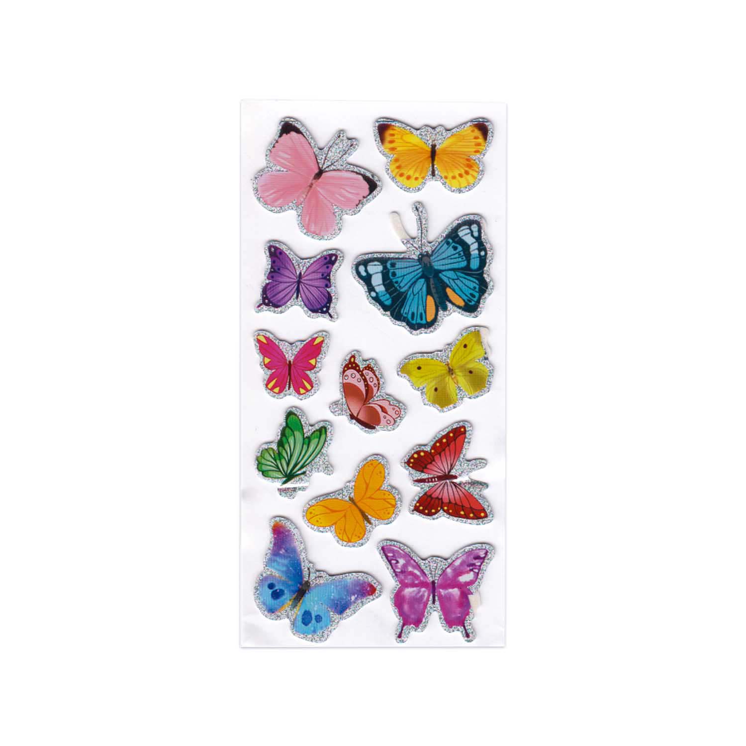 Наклейки объёмные "бабочки" 8х17,5см