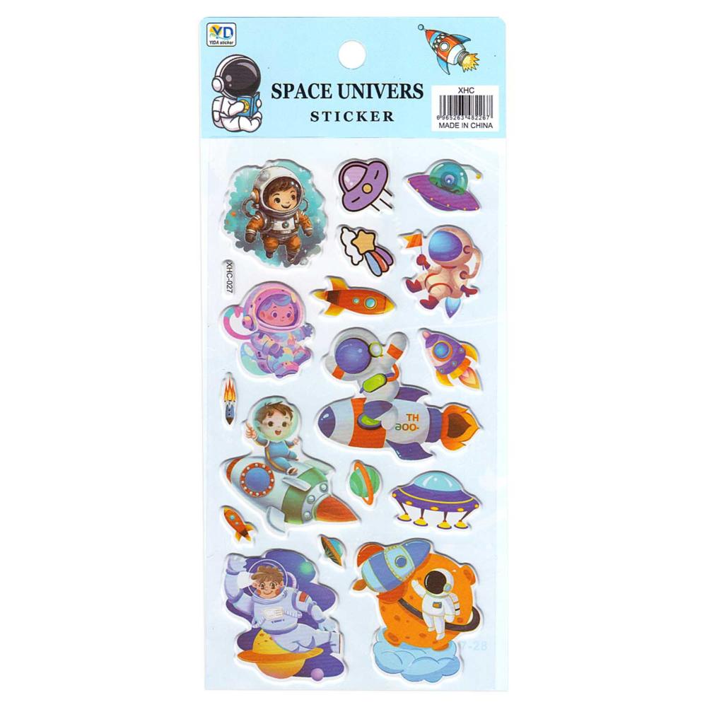 Наклейки объёмные "космос-3" 9,5х22см