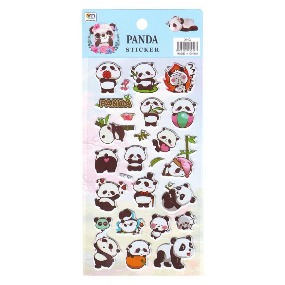 Наклейки объёмные "пандочка-1" 9,5х22см