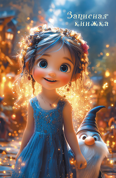 Блокнот а6 гребень 80л. кл. "сказочные девочки" (апплика) перевёртыш,асс-т