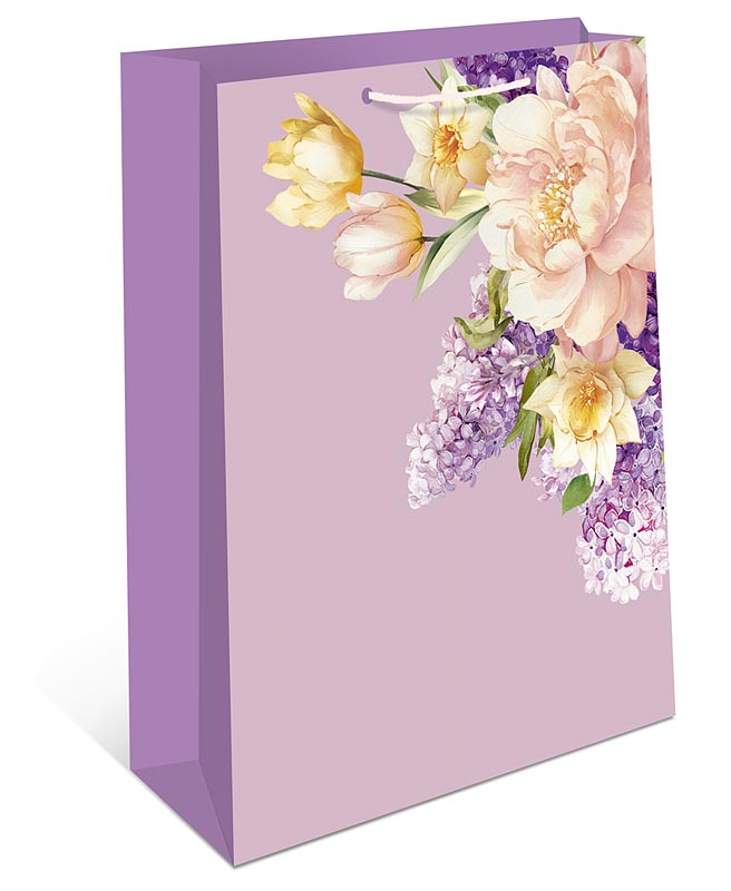 Пакет подарочный "сирень" (18х22х10см)
