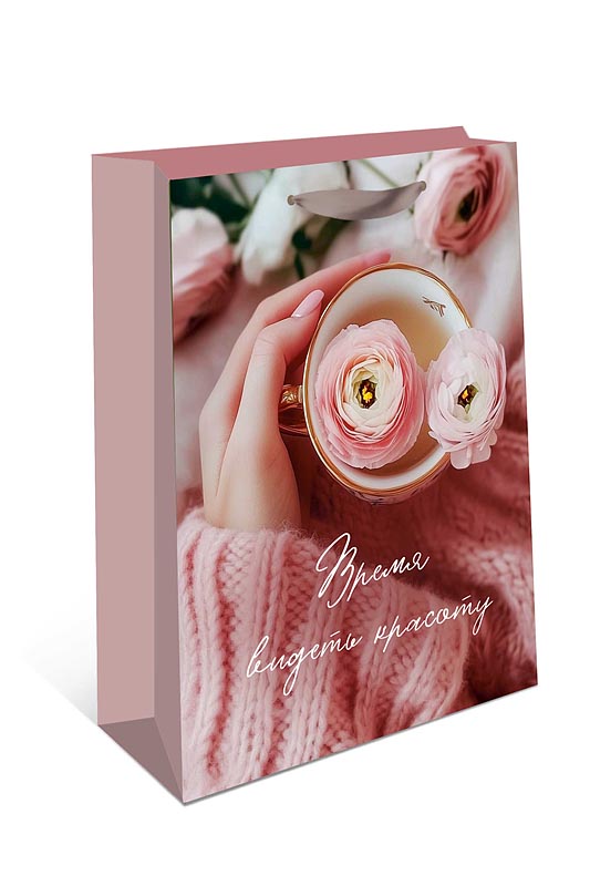 Пакет подарочный "время видеть красоту" (18х22х10см)