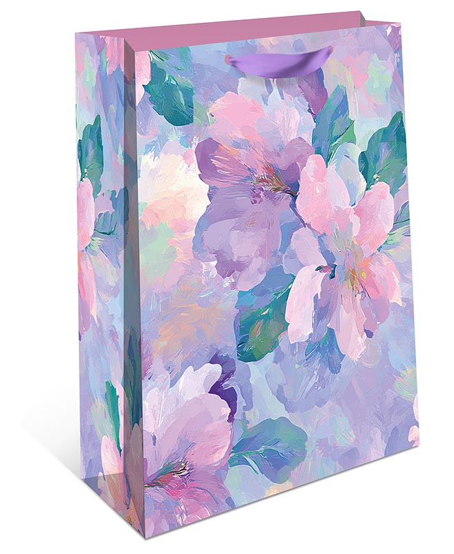 Пакет подарочный "цветы" (18х22х10см)
