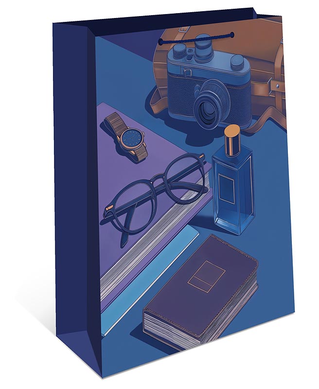 Пакет подарочный "часы" (26х32х12см)