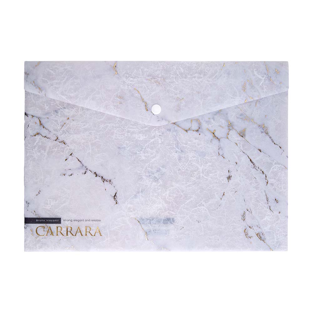 Папка-конверт с кнопк. а4 180мкм bruno visconti "carrara" с рис.