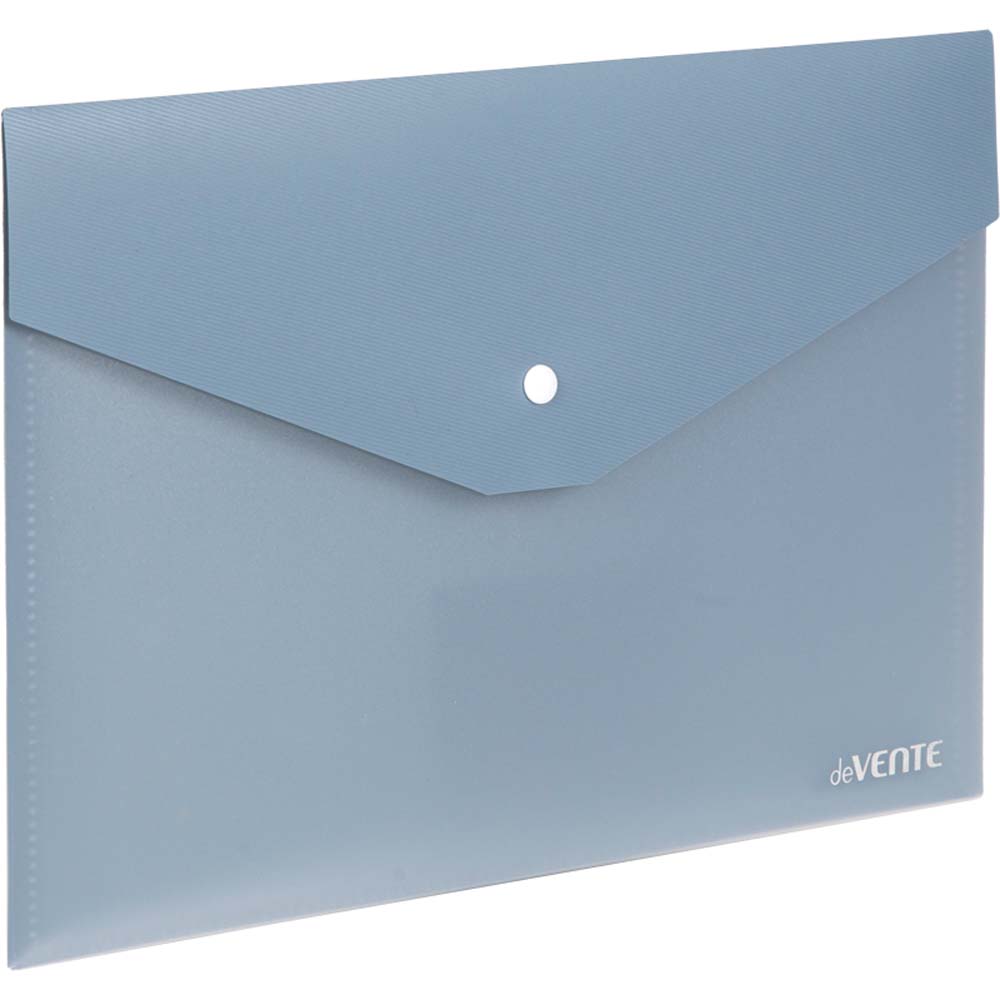 Папка-конверт с кнопк. а4 350мкм devente "signature" сумеречно-синяя