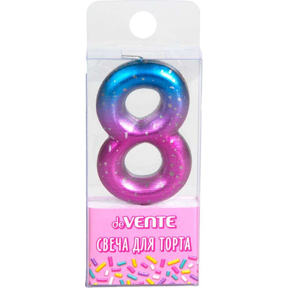 Свеча для торта цифра "8" degrade"