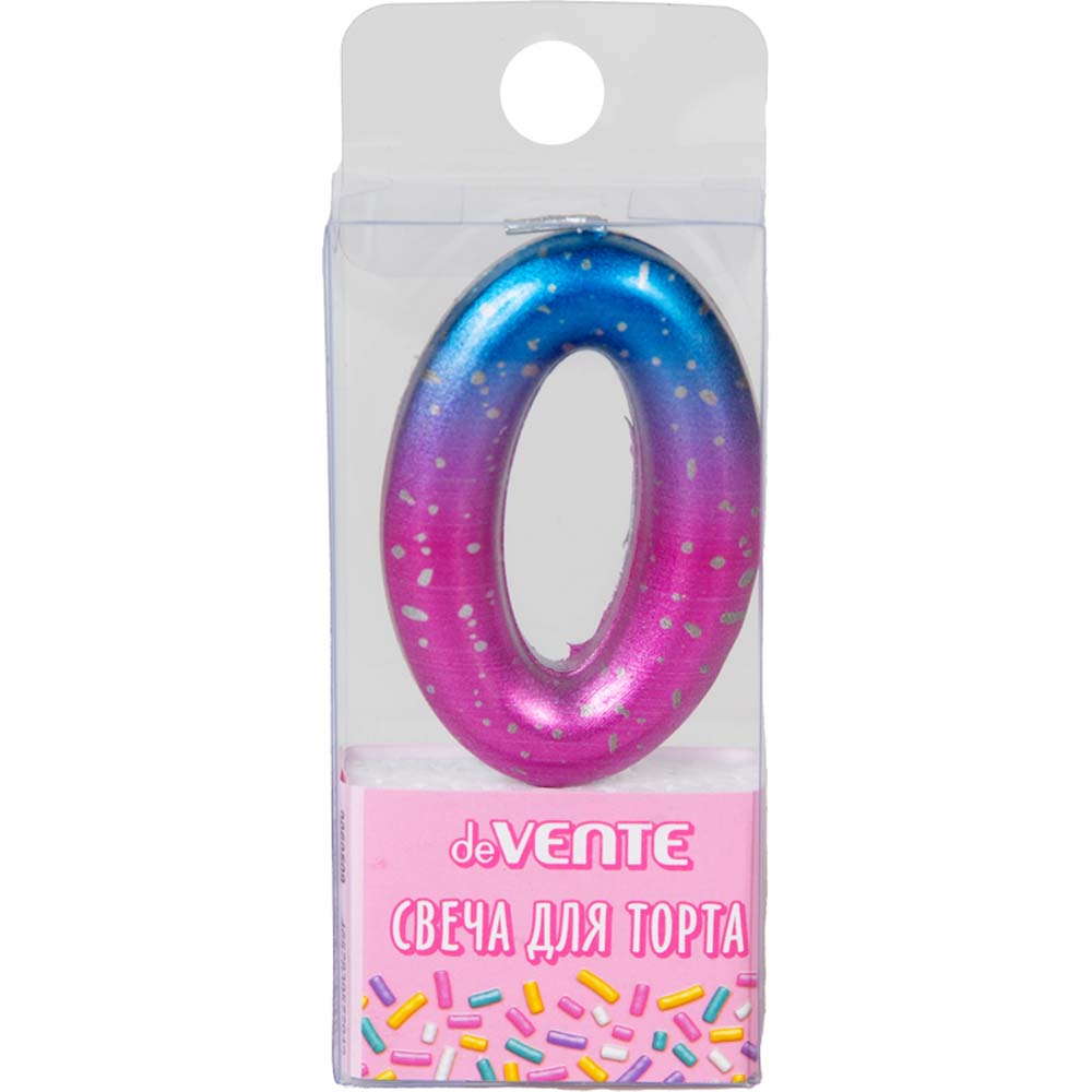 Свеча для торта цифра "0" degrade"