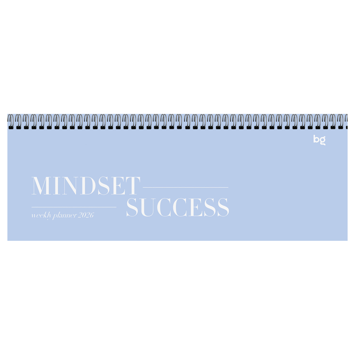 Еженедельник 2026 гребень 285х100мм картонная обложка "mindset" голубой