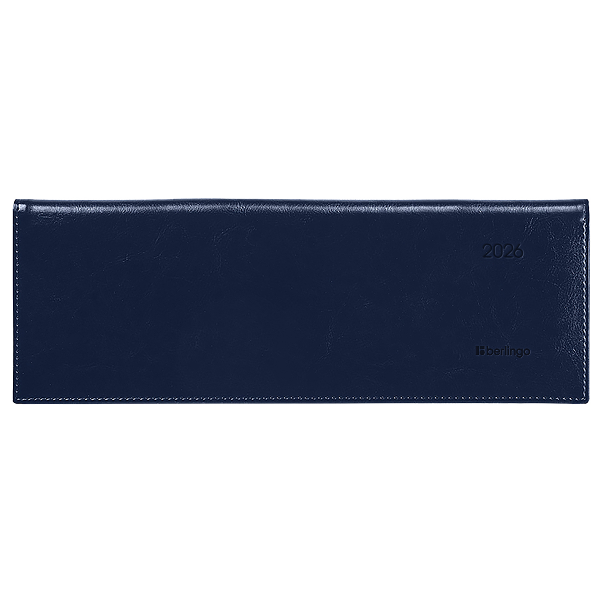 Еженедельник 2026 гребень 330х140мм berlingo "xgold" синий с золотым срезом,тонир.блок,кож.зам.