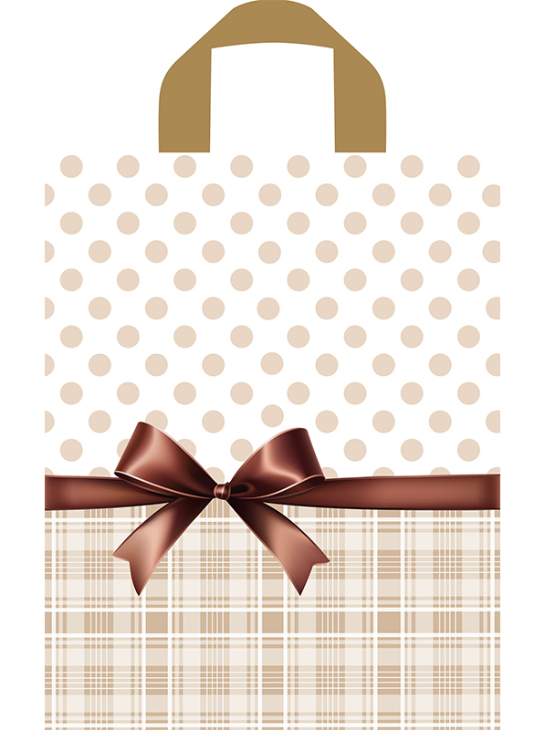 Пакет универсальный 35х28см "шоколадный бант" петл.ручка