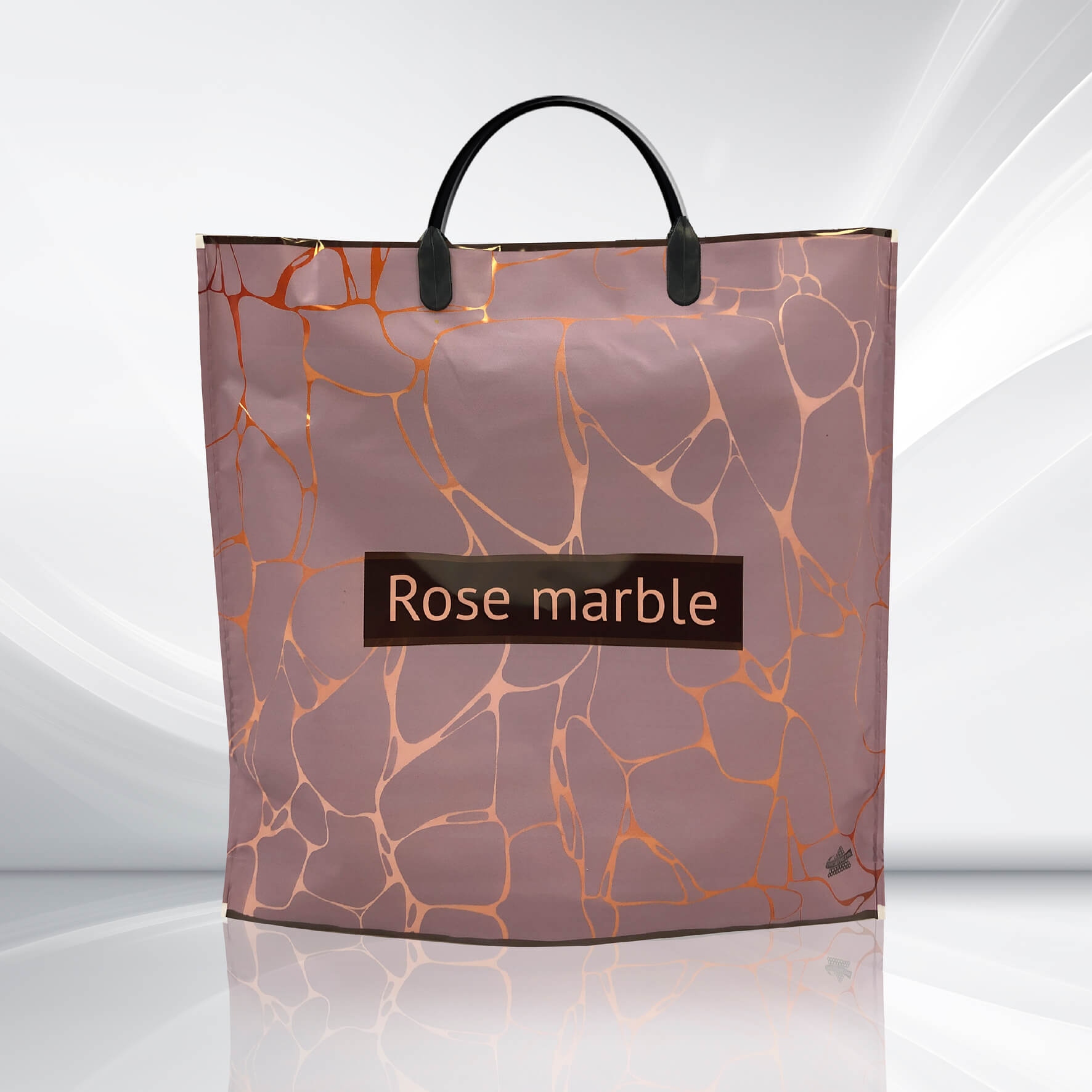 Пакет универсальный 36х37см "розовый мрамор" пл.ручка