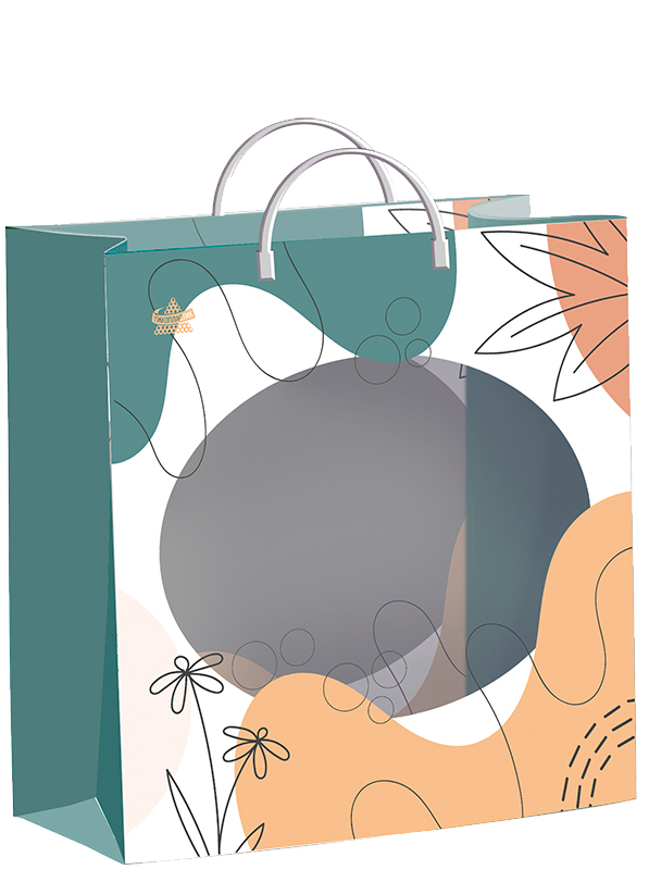 Пакет подарочный "миниатюра" (26х24х14см) мяг.пластик,пл.ручка