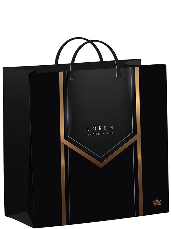 Пакет подарочный "чёрный бэкграунд" (26х24х14см) мяг.пластик,пл.ручка