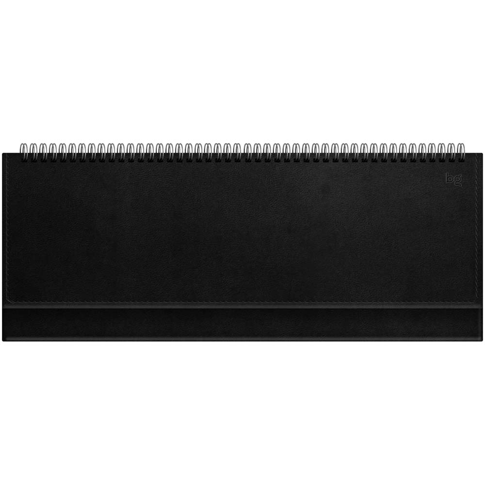 Еженедельник недатир. гребень 130х330мм bg "winner. black" чёрный кож.зам.