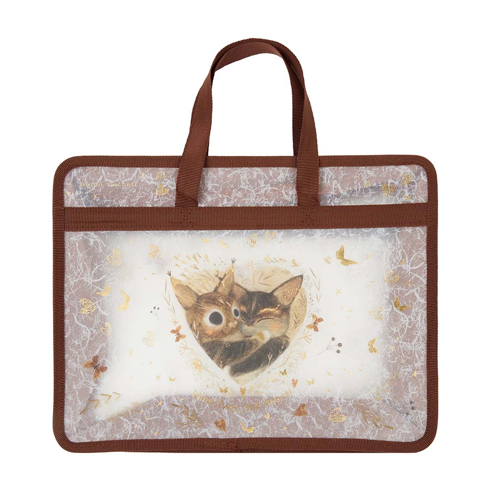 Папка-портфель пласт. а4 bruno visconti "love me. милый котик"